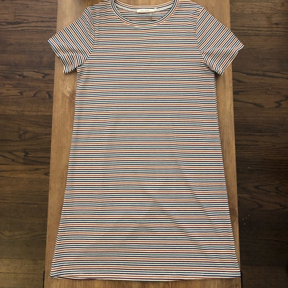NWT Ellison Striped T-Shirt Dress